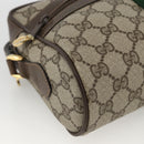 GUCCI GG Supreme Web Sherry Line Bag PVC Beige Gold 56 02 004 Auth BSZ198-11