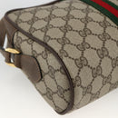 GUCCI GG Supreme Web Sherry Line Bag PVC Beige Gold 56 02 004 Auth BSZ198-13