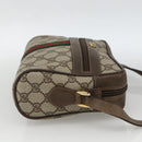 GUCCI GG Supreme Web Sherry Line Bag PVC Beige Gold 56 02 004 Auth BSZ198-5