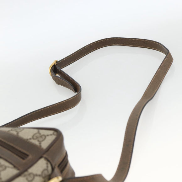 GUCCI GG Supreme Web Sherry Line Bag PVC Beige Gold 56 02 004 Auth BSZ198