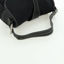 PRADA Shoulder Bag Nylon Black Silver Auth BSZ199V-7