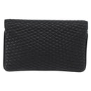 BALLY Chain Shoulder Bag Leather Black Gold Auth BSZ200-3