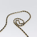 BALLY Chain Shoulder Bag Leather Black Gold Auth BSZ200-8