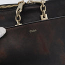 Chloe Chain Shoulder Bag Leather Bronze Gold Auth BSZ219-17