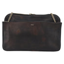 Chloe Chain Shoulder Bag Leather Bronze Gold Auth BSZ219-13