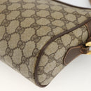 GUCCI GG Supreme Web Sherry Line Bag PVC Beige Gold 56 02 088 Auth BSZ220-16