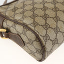 GUCCI GG Supreme Web Sherry Line Bag PVC Beige Gold 56 02 088 Auth BSZ220-17