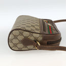 GUCCI GG Supreme Web Sherry Line Bag PVC Beige Gold 56 02 088 Auth BSZ220-4