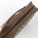 GUCCI GG Supreme Web Sherry Line Bag PVC Beige Gold 56 02 088 Auth BSZ220-6