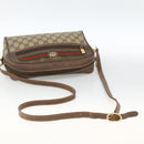 GUCCI GG Supreme Web Sherry Line Bag PVC Beige Gold 56 02 088 Auth BSZ220-7