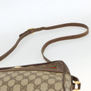 GUCCI GG Supreme Web Sherry Line Bag PVC Beige Gold 56 02 088 Auth BSZ220-8