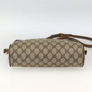 GUCCI GG Supreme Web Sherry Line Bag PVC Beige Gold 56 02 088 Auth BSZ220-5