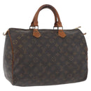 LOUIS VUITTON Monogram Speedy 35 Hand Bag M41524 LV Auth BSZ222-1