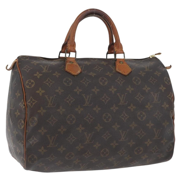 LOUIS VUITTON Monogram Speedy 35 Hand Bag M41524 LV Auth BSZ222