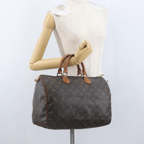 LOUIS VUITTON Monogram Speedy 35 Hand Bag M41524 LV Auth BSZ222