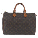 LOUIS VUITTON Monogram Speedy 35 Hand Bag M41524 LV Auth BSZ222-2
