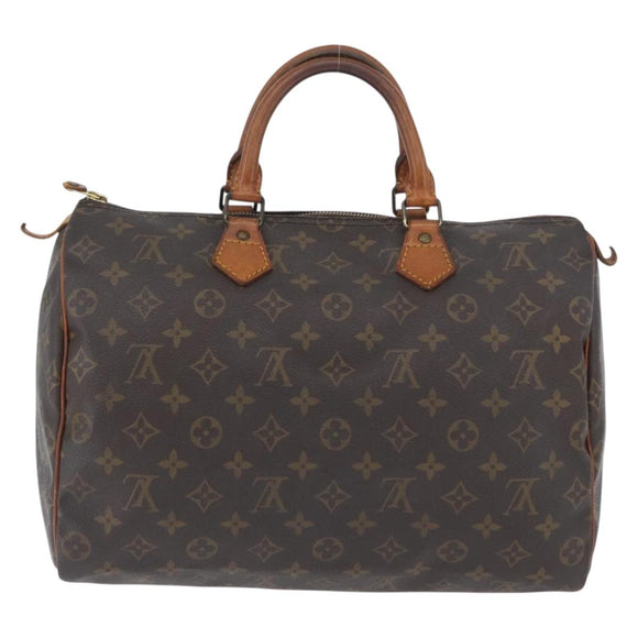 LOUIS VUITTON Monogram Speedy 35 Hand Bag M41524 LV Auth BSZ222