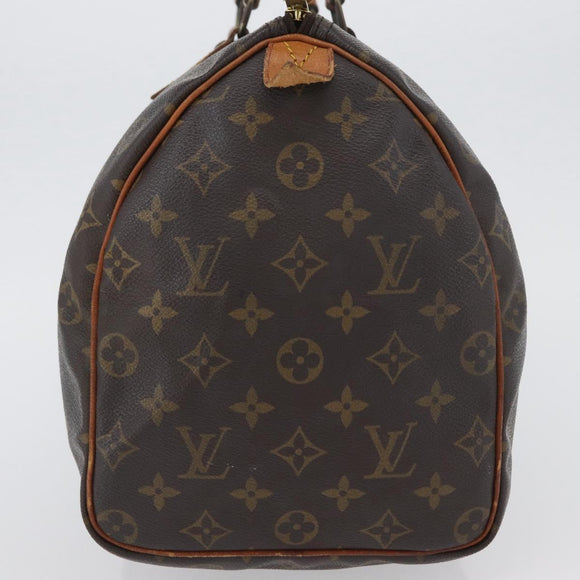 LOUIS VUITTON Monogram Speedy 35 Hand Bag M41524 LV Auth BSZ222