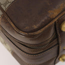 GUCCI GG Supreme Web Sherry Line Boston Bag PVC Beige Gold Auth BSZ227-15
