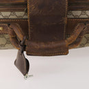GUCCI GG Supreme Web Sherry Line Boston Bag PVC Beige Gold Auth BSZ227-7