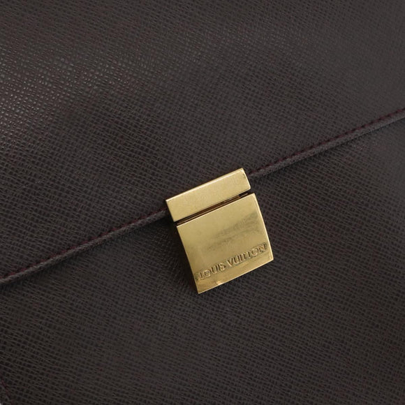 LOUIS VUITTON Taiga Serviette Kazan Business Bag Acajou M30806 LV Auth BSZ234