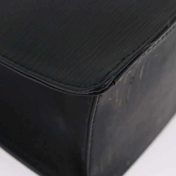 LOUIS VUITTON Epi Sac Plat PM Hand Bag Black M58658 LV Auth BSZ236A