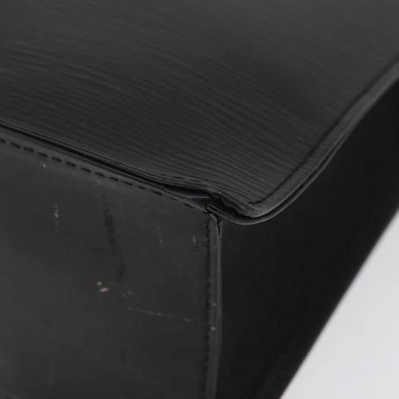 LOUIS VUITTON Epi Sac Plat PM Hand Bag Black M58658 LV Auth BSZ236A