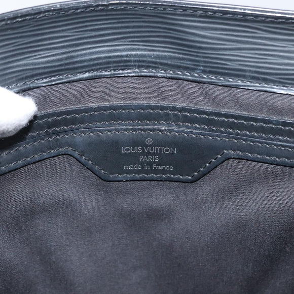 LOUIS VUITTON Epi Sac Plat PM Hand Bag Black M58658 LV Auth BSZ236A
