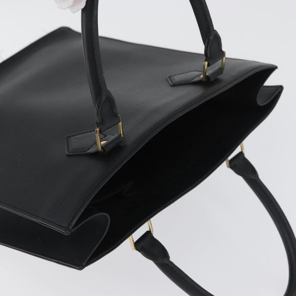 LOUIS VUITTON Epi Sac Plat PM Hand Bag Black M58658 LV Auth BSZ236A
