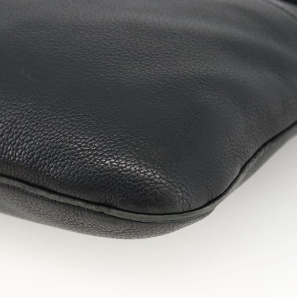 LOEWE Anagram Schoudertas Leer Zwart Zilver Auth BSZ239