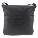 LOEWE Anagram Schoudertas Leer Zwart Zilver Auth BSZ239-13