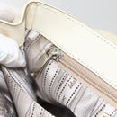 Salvatore Ferragamo Hand Bag Leather White Silver Auth BSZ241-19
