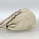 Salvatore Ferragamo Hand Bag Leather White Silver Auth BSZ241-4