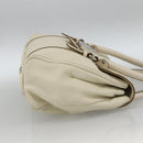 Salvatore Ferragamo Hand Bag Leather White Silver Auth BSZ241-5