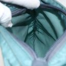PRADA Schoudertas Nylon Groen Zilver Authentiek BSZ242-21