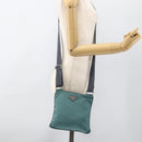 PRADA Schoudertas Nylon Groen Zilver Authentiek BSZ242-22