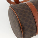 CELINE Macadam Canvas Hand Bag PVC Leather Brown Gold Auth BSZ244-11