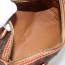 CELINE Macadam Canvas Hand Bag PVC Leather Brown Gold Auth BSZ244-16