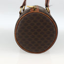 CELINE Macadam Canvas Hand Bag PVC Leather Brown Gold Auth BSZ244-4