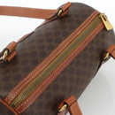CELINE Macadam Canvas Hand Bag PVC Leather Brown Gold Auth BSZ244-6