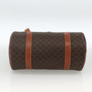 CELINE Macadam Canvas Hand Bag PVC Leather Brown Gold Auth BSZ244-9