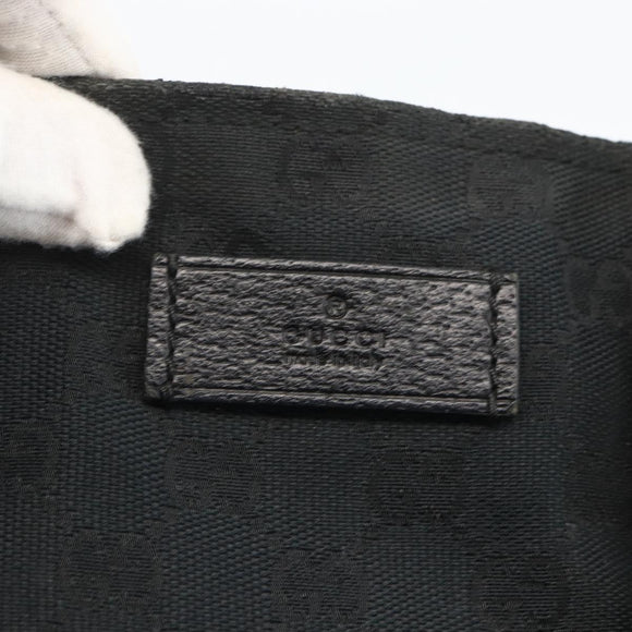 GUCCI GG Canvas Sherry Line Hand Bag Black 131230 Auth BSZ247