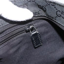 GUCCI GG Canvas Sherry Line Hand Bag Black 131230 Auth BSZ247-20