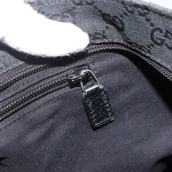 GUCCI GG Canvas Sherry Line Hand Bag Black 131230 Auth BSZ247