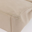 CHANEL Matelasse Chain Hand Bag Lamb Skin Beige Gold CC Auth BSZ256-16