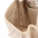 CHANEL Matelasse Chain Hand Bag Lamb Skin Beige Gold CC Auth BSZ256-22
