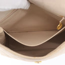 CHANEL Matelasse Chain Hand Bag Lamb Skin Beige Gold CC Auth BSZ256-25