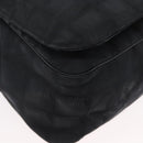 CHANEL New Travel Line Shoulder Bag Nylon Black Gold CC Auth BSZ258-10