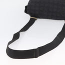 CHANEL New Travel Line Shoulder Bag Nylon Black Gold CC Auth BSZ258-7