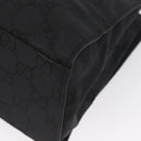 GUCCI GG Canvas Bamboo Hand Bag Nylon Black Silver 002 1010 Auth BSZ259-15